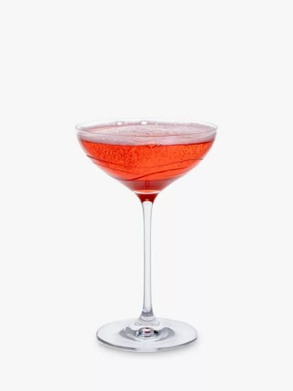 Twilight Cocktail Saucer Champagne Glass, Set of 2, 330ml, Clear