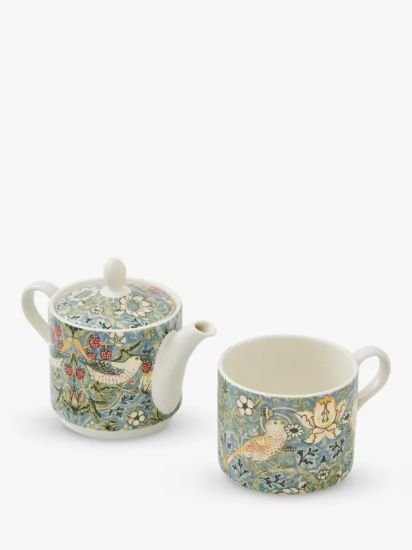 Strawberry Tea-For-One Teapot, 280ml, Blue/Multi